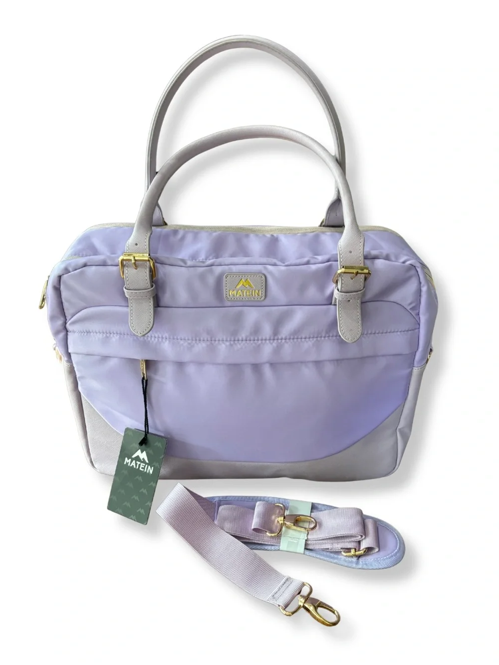 MATEIN Laptop Tote Bag Purple NWT Work Travel Crossbody 15.6”